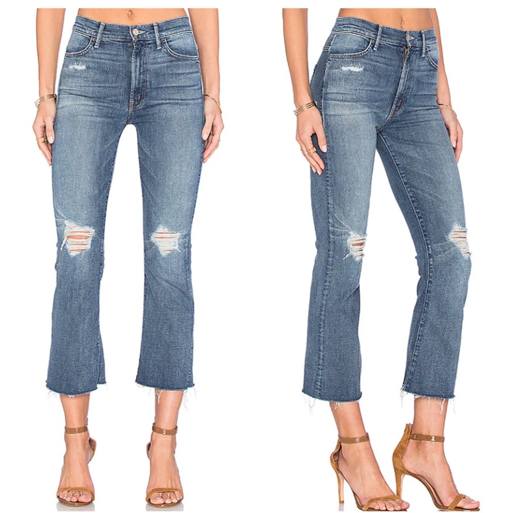 MOTHER Hustler Ankle Fray Distressed Jeans - Picture 5 of 14